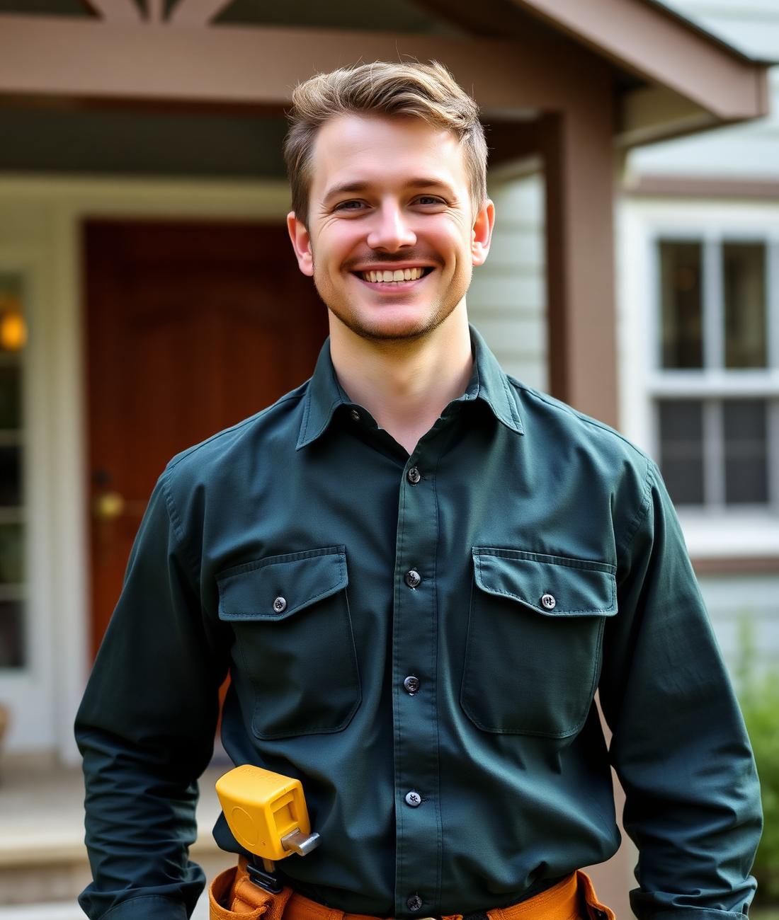JB Handyman owner standing in front of a home